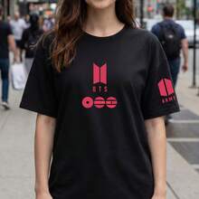 Embroidered World Tour 2026 T-Shirt Concert 2026 Shirt Comeback 2026 Shirt Concert Gift Fan Shirt - Black - View 1