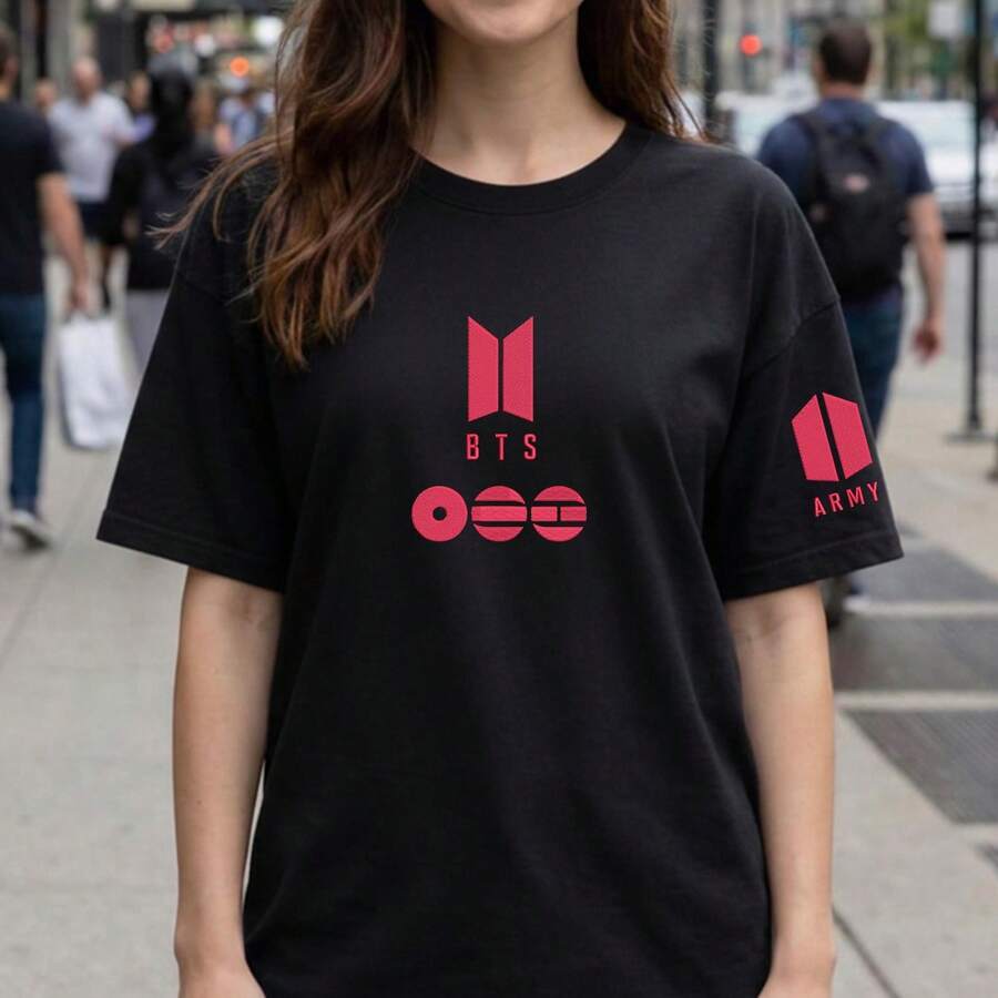 Embroidered World Tour 2026 T-Shirt Concert 2026 Shirt Comeback 2026 Shirt Concert Gift Fan Shirt - Black - View 1