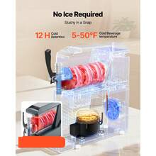 Slushie Machine, 4L/135oz No Ice Needed Slushy Machine For Home, Frozen Drink Maker With Single Tank, Margarita Machine With Self-Cleaning, For Frozen Margaritas, Frappés, Milkshake & More - 4L/135oz - View 3