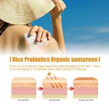 Organic Korean Sunscreen SPF50+, PA++++ Riceand Probiotics | Korean Skin Care Solution For All Skin TypesNourishing Skin Protection And UV Def(1PCS) - White - View 3