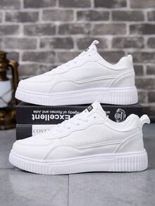 2026 Nuevos tenis casuales blancos de suela blanda y estilo coreano para mujer, zapatos ligeros para uso diario - Blanco - Ver 11
