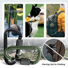 8 Pcs Aluminum Carabiner Keychain Clip Hook D Ring Shape Multipurpose Key Hooks For Keys Camping Hiking Backpack Outdoor Gear Equipment Accessories Organizer Daily Use - Multicolor - View 3