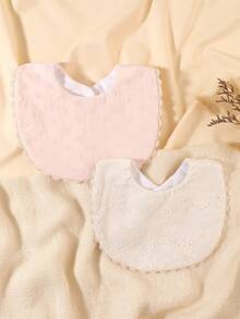 2pcs Baby Bibs, Decorative Bibs For Newborn Girls, Baby Shower Gift - Multicolor - View 5