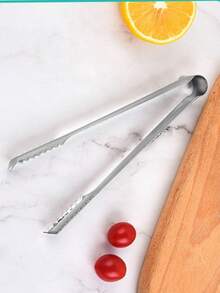 1 pieza Pinza de acero inoxidable para hielo, pala de acero inoxidable para hielo, pinza para azúcar, pinza de cocina, pinza para alimentos antideslizante, adecuada para bodas, fiestas, barbacoas, té y café, parrillas, en color plateado, estilo de verano, fiestas, campamento al aire libre - Plateado - Ver 12