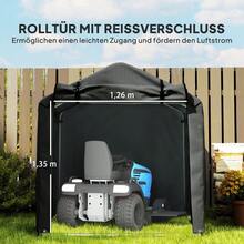 Waterproof Garage Shed With Door, UV Resistant, 220 X 157 X 165 Cm, Black - A - View 7