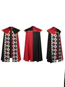 4 pièces/set Costume de Reine adulte en forme de cœur - Comprend une cape, une couronne, des chaussettes et une baguette, tenue royale thème poker. Convient pour Halloween, Noël, cosplay, représentation sur scène, fête à thème, déguisement fantaisie, carnaval - Cadeau de fête idéal pour la famille, les amis et les amateurs de théâtre - Multicolore - Voir 10