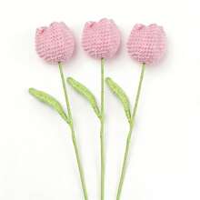 1pc/3pcs/5pcs Artificial Crochet Sunflower, Rose, Tulip, Lily Flower, Fake Flowers, Lifelike Flowers, Desktop Decor, Wall Decor, Suitable For Birthday Gift, Anniversary Gift, Mother's Day Gift, Christmas Gift, Event & Home Decor, Valentine's Day Gift - Multicolor - View 31