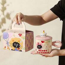 Decorative Porcelain Mug 360ml - 粉色 - 查看 4