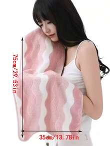 Damen Weiche, saugfähige Korallen-Fleece Handtücher & Badetücher - Pink - Übersicht 9