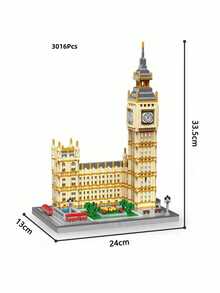 4244片欧美建筑主题迷你积木 | ABS材质袋装 | 高度还原 | 3D立体拼装玩具 | 多种款式可选（纽约天际线/迪拜天际线/大本钟/粉红城堡） | 建筑爱好者的理想之选 | 激发想象力，培养耐心 | 完美的家居桌面装饰及生日/节日/派对礼物 - 多色(袋裝) - 查看 13