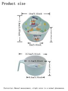 1 bộ đồ ăn bằng melamine hình vịt Donald hoạt hình Disney, quà tặng sinh nhật cho gia đình, đẹp và bền, dễ thương. - Nhiều màu - Xem 4