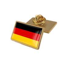 Germany Flag Resin Lapel Pin German Badge Brooch Flag Shape - Hình chữ nhật - Xem 2