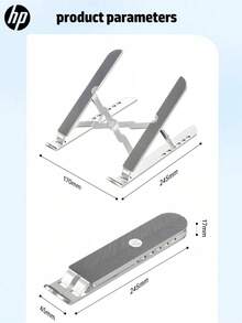 HP 1 Piece Multi-Color Portable Laptop Stand, Foldable Adjustable Metal Laptop Stand, Heat Dissipation Lifting Floating Design, Anti-Slip. - View 7