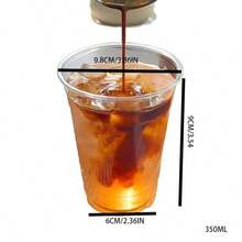 1/10/20 chiếc cốc cà phê trong suốt có nắp, cốc đựng đồ uống lạnh mùa hè, cốc trà sữa, cốc trà trái cây, cốc tự làm đồ uống kèm giấy chống rò rỉ và ống hút. - Trong sáng - Xem 4