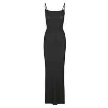 SKIMS Soft Lounge Long Slip Dress - Authentic Luxury Ribbed Maxi | Viral 2026 Women's Ultra-Soft Sculpting Lounge Gown | Premium Breathable Modal-Spandex Ribbed Fabric | Iconic Second-Skin Fit Everyday Essentials | Chic Minimalist Floor-Length Bodycon Dress - màu đen - Xem 7