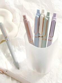 1-5 chiếc bút mực đen đầu nhọn 0.5mm, cán mềm, thiết kế đơn giản trang nhã, phù hợp sử dụng hàng ngày, văn phòng, học tập, làm dụng cụ viết, thoải mái và bền bỉ, phong cách thường ngày. - Bút bi A - Xem 5