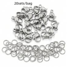 Bộ 20 món (20 móc cài hình càng cua, 40 khoen nối kín) bằng thép không gỉ, phụ kiện trang sức thời trang, không gây dị ứng và chống gỉ, bộ phụ kiện tự làm trang sức. - Bộ phụ kiện - Xem 16