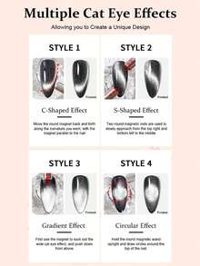 annies 10毫升闪亮白猫磁性凝胶指甲油，强力银色猫眼效果，可卸UV半永久指甲油，适用于美甲 - 彩色 - 查看 6