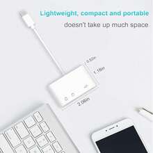 Adaptador lector de tarjetas multifunción 3 en 1, USB-C/Tipo-C a lector de SD + TF + OTG, plug and play, compatible con iPhone, iPad, computadoras portátiles - Ver 9