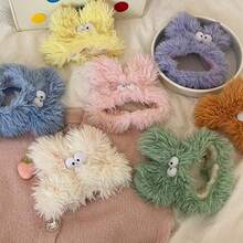 1pc Women's Soft Warm Fleece Headband With Cute Bow Animal Design Beach Accessories Summer Outfits - Multicolor - View 6