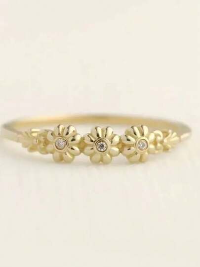 1 chiếc nhẫn nữ đính đá Cubic Zirconia quyến rũ, thích hợp làm quà tặng đám cưới, lễ đính hôn, kỷ niệm, quà tặng ngày Valentine.