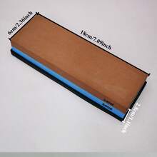 Dụng cụ mài dao hai mặt bằng đá dầu, đá mài nước hai mặt - dụng cụ mài dao - đế chống trượt (đá mài + miếng đệm silicon) - Nhiều màu - Xem 3