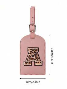 1pc TSA Approved Personalized Luggage Tag, PU Leather With Privacy Protection Card, A-Z Letter Options, White Cute With Letter Label, Suitable For Women/Men Travel Backpack, Suitcase, Handbag, Essential For Travel - Multicolor - View 11