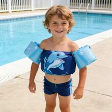 儿童救生衣、婴儿救生衣、游泳学习、救生衣、男女训练背心、浮力背心、非充气臂圈、游泳护臂、水上运动、游泳 - 彩色 - 查看 9