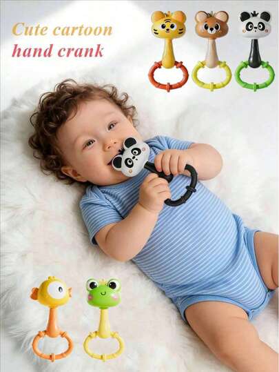 Cute Baby Rattle Toy - Comfortable Grip, Helps Learning, Aidi, Ideal For Baby Shower Or Birthday Gift