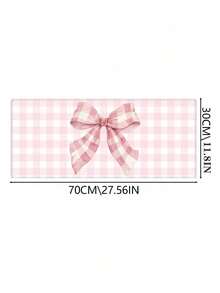 1个粉色格子蝴蝶结图案鼠标垫，橡胶材质桌面垫，适用于台式电脑/笔记本电脑、办公/游戏键盘，防滑鼠标垫 - 查看 9