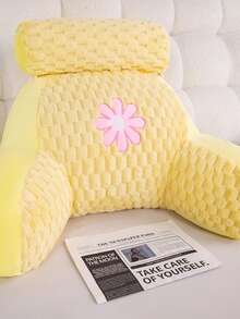 Almohada lumbar con patrón floral lindo, cojín de apoyo suave, decoración del hogar cómoda, regalo perfecto para trabajadores de oficina - Multicolor - Ver 14