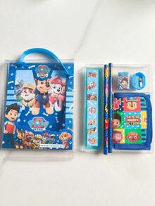 Paw Patrol 一套汪汪队立大功卡通尺子、卷笔刀、橡皮和笔记本套装；创意绘画和办公用品；课堂学习用品；可爱小狗造型文具套装；派对礼品袋填充物；母亲节礼物；婚礼季礼物；适用于各种派对礼品（款式随机） - 彩色 - 查看 10