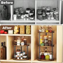 10.2'' Wood Lazy Susan Turntable Organizer For Cabinet, 2 Tier Lazy Susan Spice Rack Organizer For Kitchen, Table Top, Countertop, Pantry, Medicine Organizer - 10 Inches 2 Tier - View 8