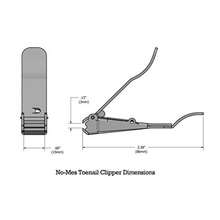 No-mes Toenail Clipper Catches Clippings Ergonomic Handle Made in USA - Cromo - Ver 6