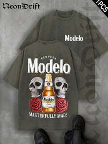 Nuevas  de moda Y2K, Cool, UFO, Deporte al Aire Libre, Estilo Urbano Moderno, Camiseta de Hombre de Algodón Puro Lavado Vintage a la Moda, Un Regalo Sorpresa para Familiares y Amigos, Con Mangas Caídas y Cuello Redondo, Camiseta de Marca de Moda Retro de Algodón Batik de Alta Calidad, Un Grosor Adecuado para Camisetas de Verano, Regalos para las Fiestas. - Naranja Coral - Ver 8