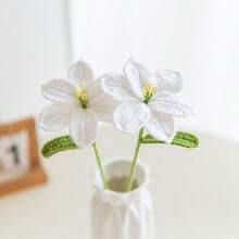 1pc/3pcs/5pcs Artificial Crochet Sunflower, Rose, Tulip, Lily Flower, Fake Flowers, Lifelike Flowers, Desktop Decor, Wall Decor, Suitable For Birthday Gift, Anniversary Gift, Mother's Day Gift, Christmas Gift, Event & Home Decor, Valentine's Day Gift - Multicolor - View 8