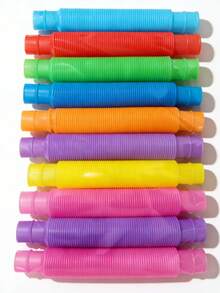 10 piezas Tubos Pop: excelentes para desarrollar las habilidades motoras finas, perfectos como regalos de Navidad y !,Juguetes sensoriales,Juguetes para niños,Regalos para fiestas de niños - Multicolor - Ver 9