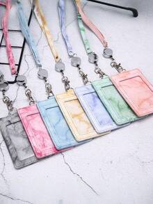 1 Set Retractable Lanyard For Id Badges, Employee Id Card Holders, Lanyards, Bank Id Cards, Id Badges, And Id Card Holders - Conventional - View 3