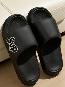 Dép đi trong nhà Essential Home đế mềm EVA, đúc nguyên khối, unisex, đa năng và thoải mái. - màu đen - Xem 1