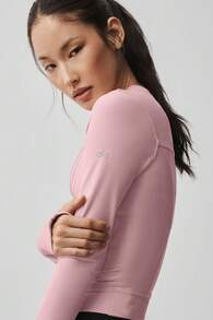 Alo Yoga Alo Alosoft Recharge Jacket True To Size Women's Vintage Pink W4777r - 粉色 - 查看 3
