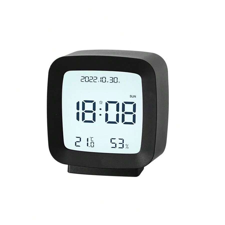 Reloj despertador de mesa, práctico y sencillo, control de temperatura interior, reloj especializado para temperatura y humedad. - 2286 Negro - Ver 1