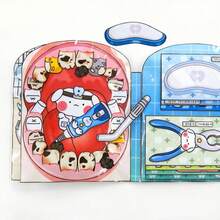 Kit Kerajinan DIY Buku Tenang Bermain Peran Dokter Gigi, Mainan Medis Bermain Peran, Set Interaktif Lucu untuk Mencerahkan Perawatan Gigi - MultiWarna - View 6