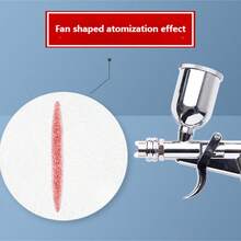 一套喷枪套装，包括带0.5mm喷嘴的扳机式喷枪，具备圆形喷雾和扇形喷雾功能，适用于艺术绘画、小面积喷漆和DIY。 - 銀色 - 查看 3