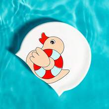 儿童泳帽 硅胶男女童专业防水帽 卡通可爱弹力泳装 - 彩色 - 查看 9
