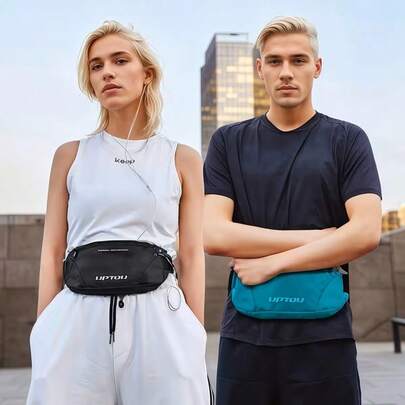 1 pieza Bolsa de cintura para deportes al aire libre, Bolsa para teléfono para correr de mujer, Cinturón de fitness invisible, Bolsa pequeña para equipos, Ligera y de moda