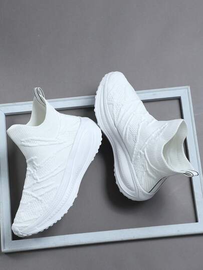 2026 New Men's Casual Comfortable Fashion Sneakers - Breathable, Stylish Slip-On Shoes With Mesh Fabric, Suitable For All Seasons, Round Toe, Fabric Upper, EVA Sole, Versatile For Sports, Students, Outdoor, Streetwear, Lightweight And Durable