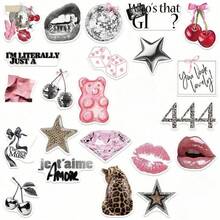 100pcs Silver Lucky Stickers, Aesthetic Stickers, Y2K Style Stickers, Y2K Cityscape Stickers, Y2K Gifts, Retro Stickers, 90s Stickers, Y2K Supplies, Cityscape Stickers, Waterproof And Durable Stickers Suitable For Laptops, Phones, Cars, Skateboards, Water Bottles, Planners, Diaries - A - View 10