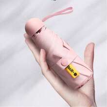 Ô dù gấp 5 ngăn siêu nhẹ, ô dù mini bỏ túi chống tia UV tự nhiên, ô dù nhỏ gọn chống mưa di động - Nhiều màu - Xem 9