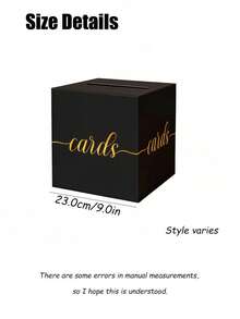 Hộp đựng thiệp chúc mừng tốt nghiệp màu đen, hộp quà tặng dập nổi mạ vàng - Hoàn hảo cho các buổi lễ, tiệc cưới, tiệc mừng em bé chào đời, tiệc tặng quà cô dâu, kỷ niệm ngày cưới, lễ nghỉ hưu, tiệc sinh nhật và làm hộp đựng phong bì tốt nghiệp. - Hộp đựng phong bì (màu đen và vàng) - Xem 2