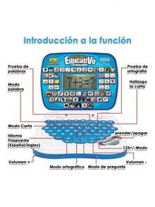 Mini Laptop Interactiva Educativa Español/inglés Niños - Azul - Ver 8